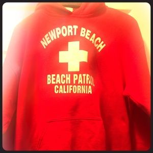 Newport Beach Red Hoodie